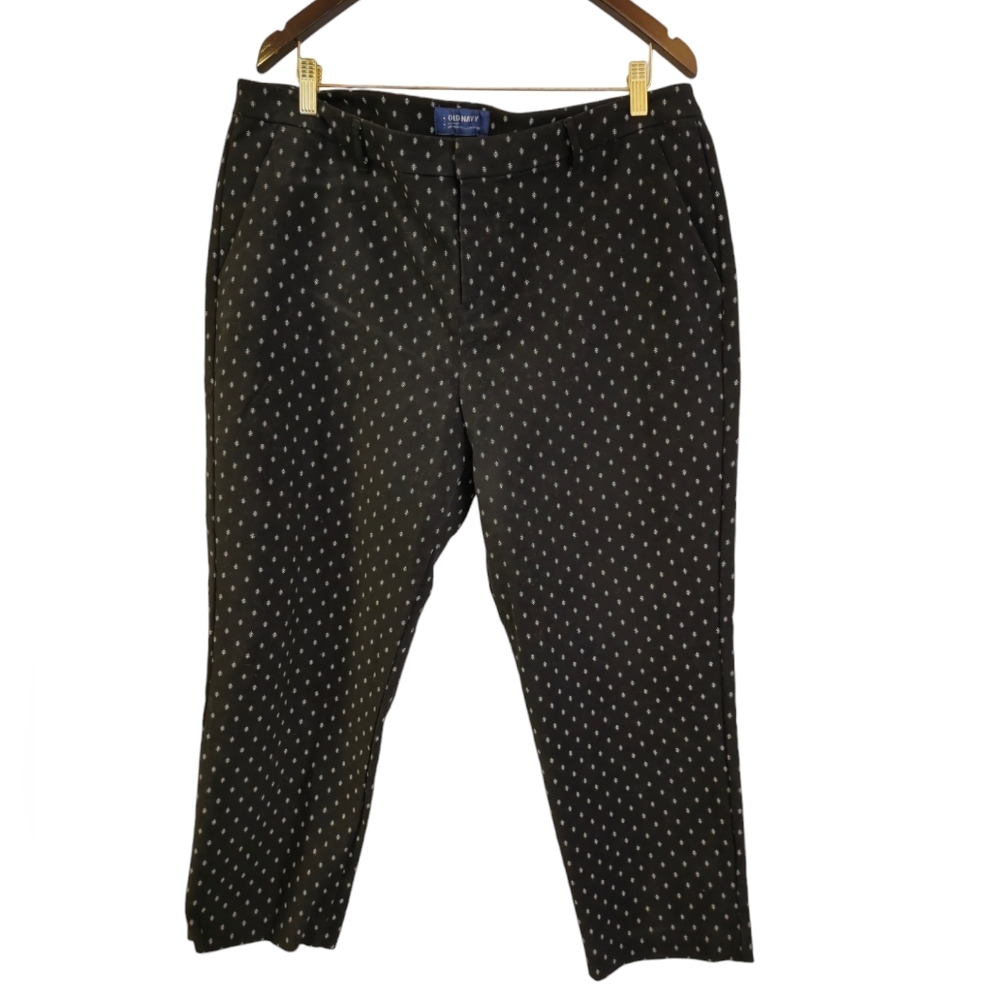 Old Navy Women's Harper Mid Rise Black Pants Size 16 Regular